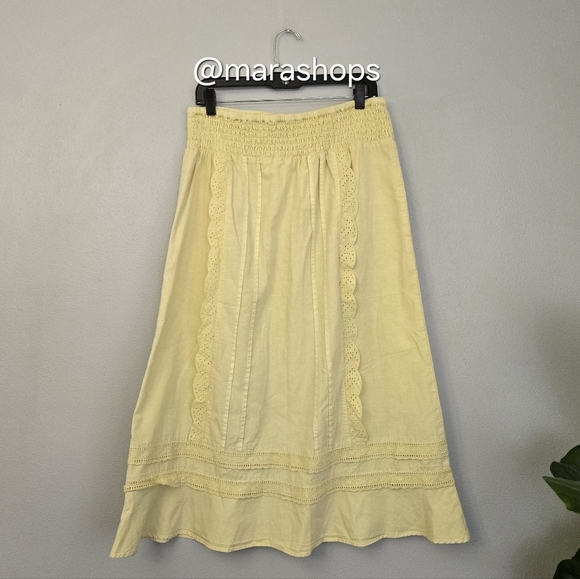 Free People Whitney Midi Skirt Yellow - Picture 5 of 6